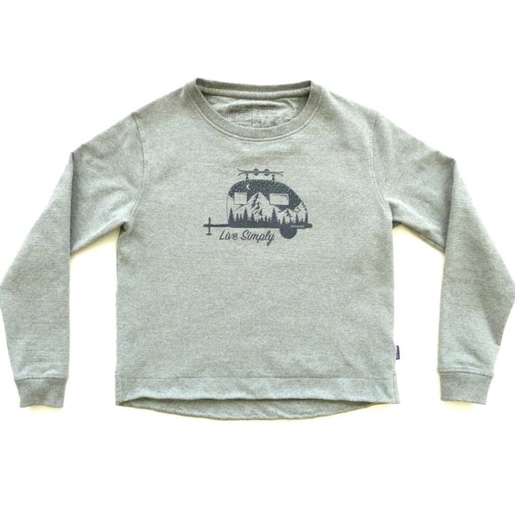 Patagonia Tops - Patagonia Uprisal Crew Sweatshirt Live Simply Camper Trailer Gray Medium